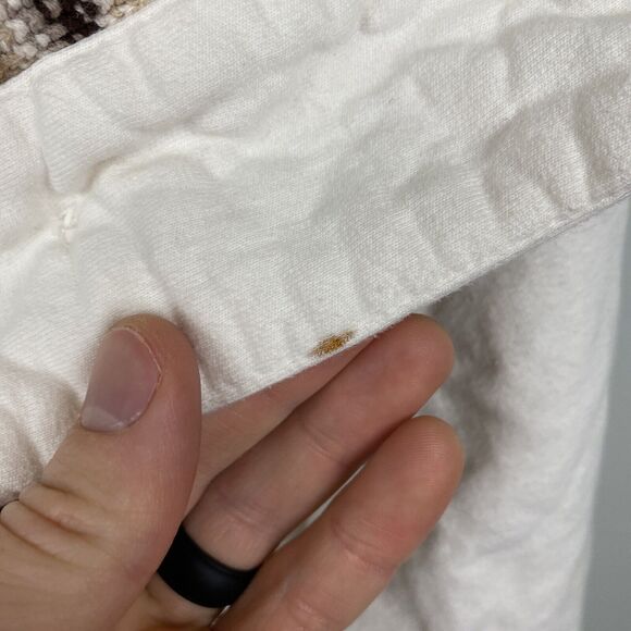 Prana Womens Large L Fleece Lined Rowen Jacket Off White Midweight Cotton Button - Picture 11 of 13